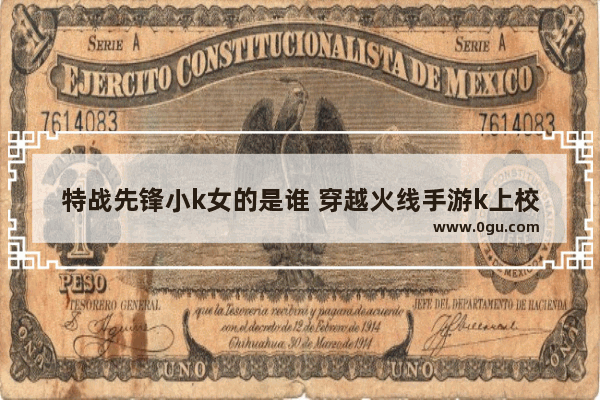 特战先锋小k女的是谁 穿越火线手游k上校