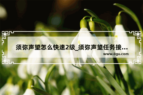 须弥声望怎么快速2级_须弥声望任务接取地点