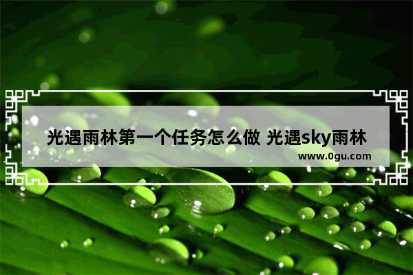 光遇雨林第一个任务怎么做 光遇sky雨林语录