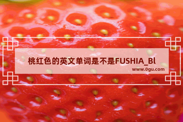 桃红色的英文单词是不是FUSHIA_Blue是什么意思