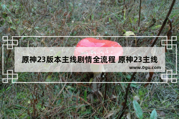 原神23版本主线剧情全流程 原神23主线攻略