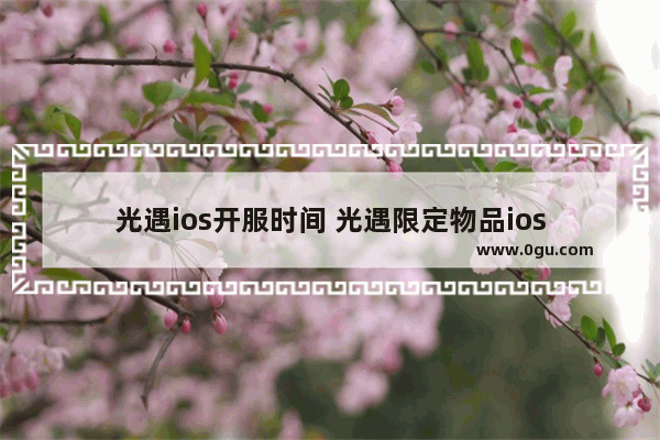 光遇ios开服时间 光遇限定物品ios