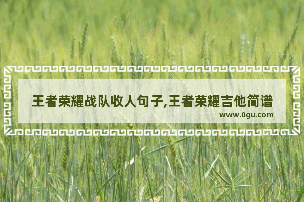 王者荣耀战队收人句子,王者荣耀吉他简谱