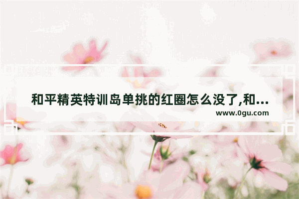 和平精英特训岛单挑的红圈怎么没了,和平精英解说轰炸
