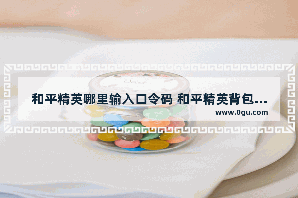 和平精英哪里输入口令码 和平精英背包口令