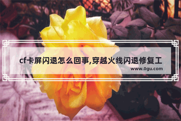 cf卡屏闪退怎么回事,穿越火线闪退修复工具
