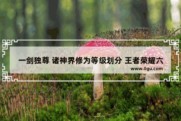 一剑独尊 诸神界修为等级划分 王者荣耀六维