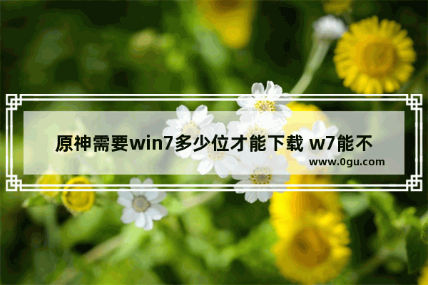 原神需要win7多少位才能下载 w7能不能玩地下城与勇士
