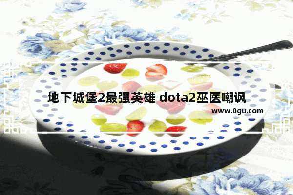 地下城堡2最强英雄 dota2巫医嘲讽