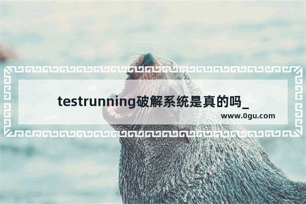 testrunning破解系统是真的吗_哪个免费起名的网站比较好