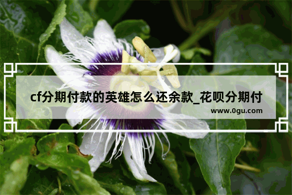 cf分期付款的英雄怎么还余款_花呗分期付款是扣出全额然后在分期还款的吗