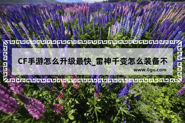 CF手游怎么升级最快_雷神千变怎么装备不上去