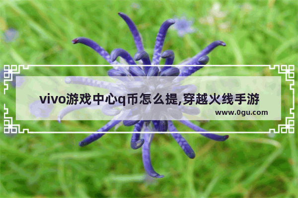 vivo游戏中心q币怎么提,穿越火线手游升级送q币活动