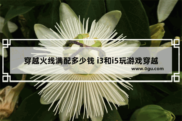 穿越火线满配多少钱 i3和i5玩游戏穿越火线
