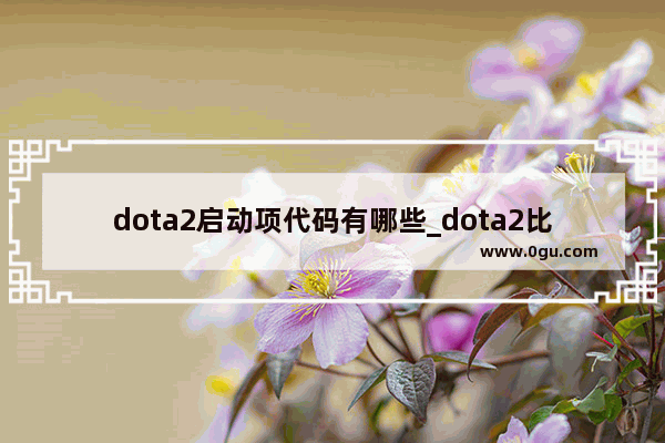 dota2启动项代码有哪些_dota2比赛匹配无法进入
