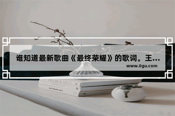 谁知道最新歌曲《最终荣耀》的歌词。王者荣耀唱的歌 tgl王者荣耀团的歌