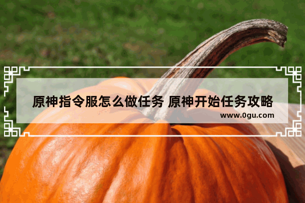 原神指令服怎么做任务 原神开始任务攻略