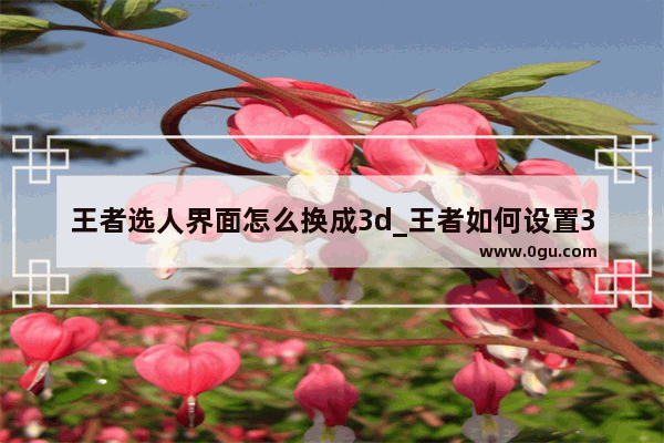 王者选人界面怎么换成3d_王者如何设置3d皮肤形态