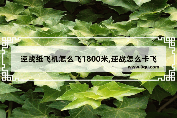 逆战纸飞机怎么飞1800米,逆战怎么卡飞机