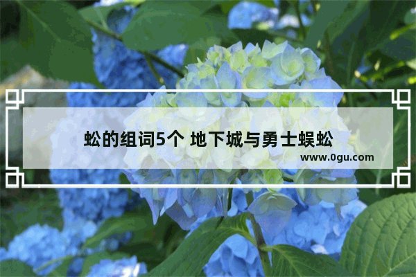 蚣的组词5个 地下城与勇士蜈蚣