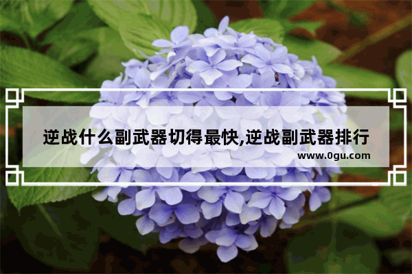 逆战什么副武器切得最快,逆战副武器排行