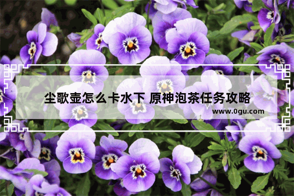 尘歌壶怎么卡水下 原神泡茶任务攻略