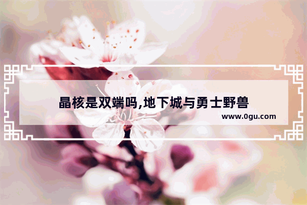晶核是双端吗,地下城与勇士野兽