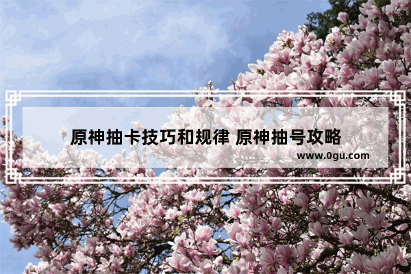 原神抽卡技巧和规律 原神抽号攻略