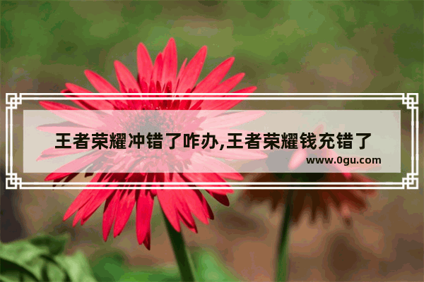 王者荣耀冲错了咋办,王者荣耀钱充错了