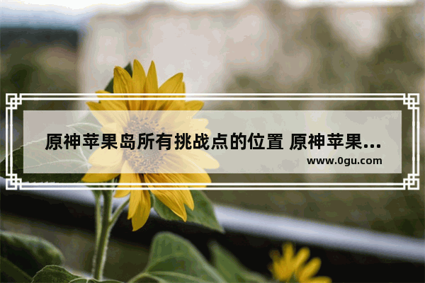 原神苹果岛所有挑战点的位置 原神苹果岛攻略