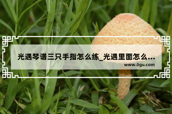光遇琴谱三只手指怎么练_光遇里面怎么分别钢琴是不是脚本