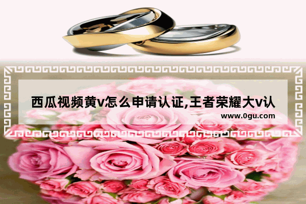 西瓜视频黄v怎么申请认证,王者荣耀大v认证