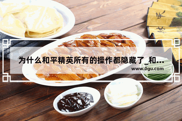 为什么和平精英所有的操作都隐藏了_和平精英怎么设置双排模式