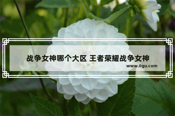 战争女神哪个大区 王者荣耀战争女神