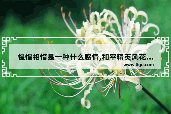惺惺相惜是一种什么感情,和平精英风花雪月曲谱