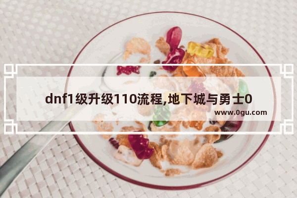 dnf1级升级110流程,地下城与勇士01