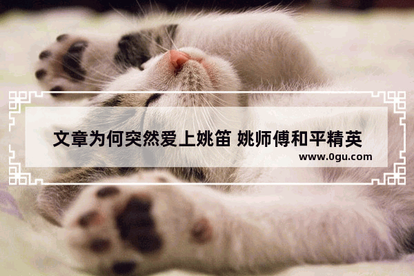文章为何突然爱上姚笛 姚师傅和平精英