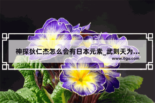 神探狄仁杰怎么会有日本元素_武则天为什么信任狄仁杰