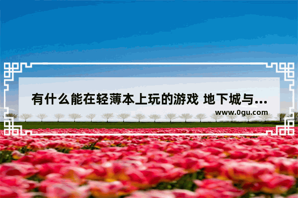 有什么能在轻薄本上玩的游戏 地下城与勇士雷利