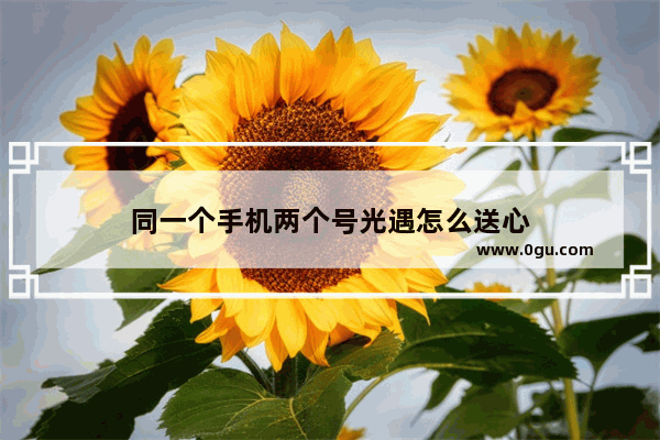 同一个手机两个号光遇怎么送心