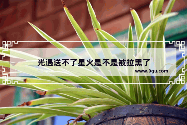 光遇送不了星火是不是被拉黑了