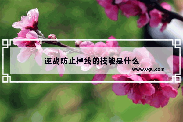 逆战防止掉线的技能是什么