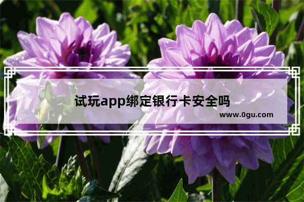 试玩app绑定银行卡安全吗