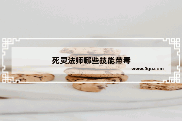 死灵法师哪些技能带毒