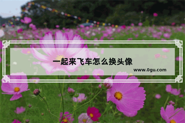 一起来飞车怎么换头像