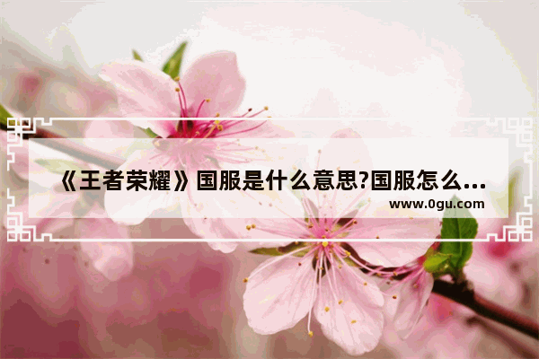 《王者荣耀》国服是什么意思?国服怎么获得
