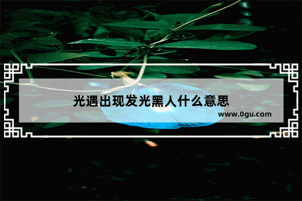 光遇出现发光黑人什么意思
