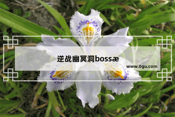 逆战幽冥洞boss打法攻略