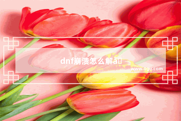 dnf崩溃怎么解决
