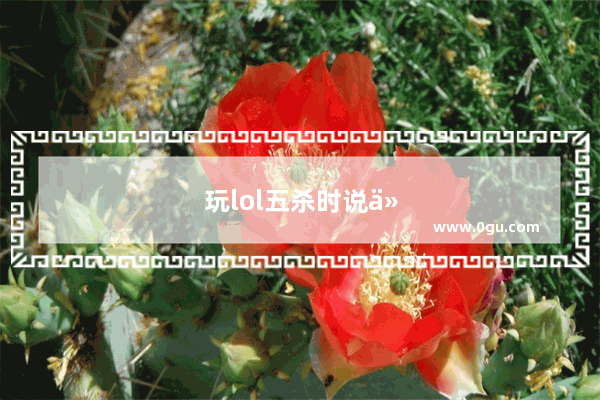 玩lol五杀时说什么最装B